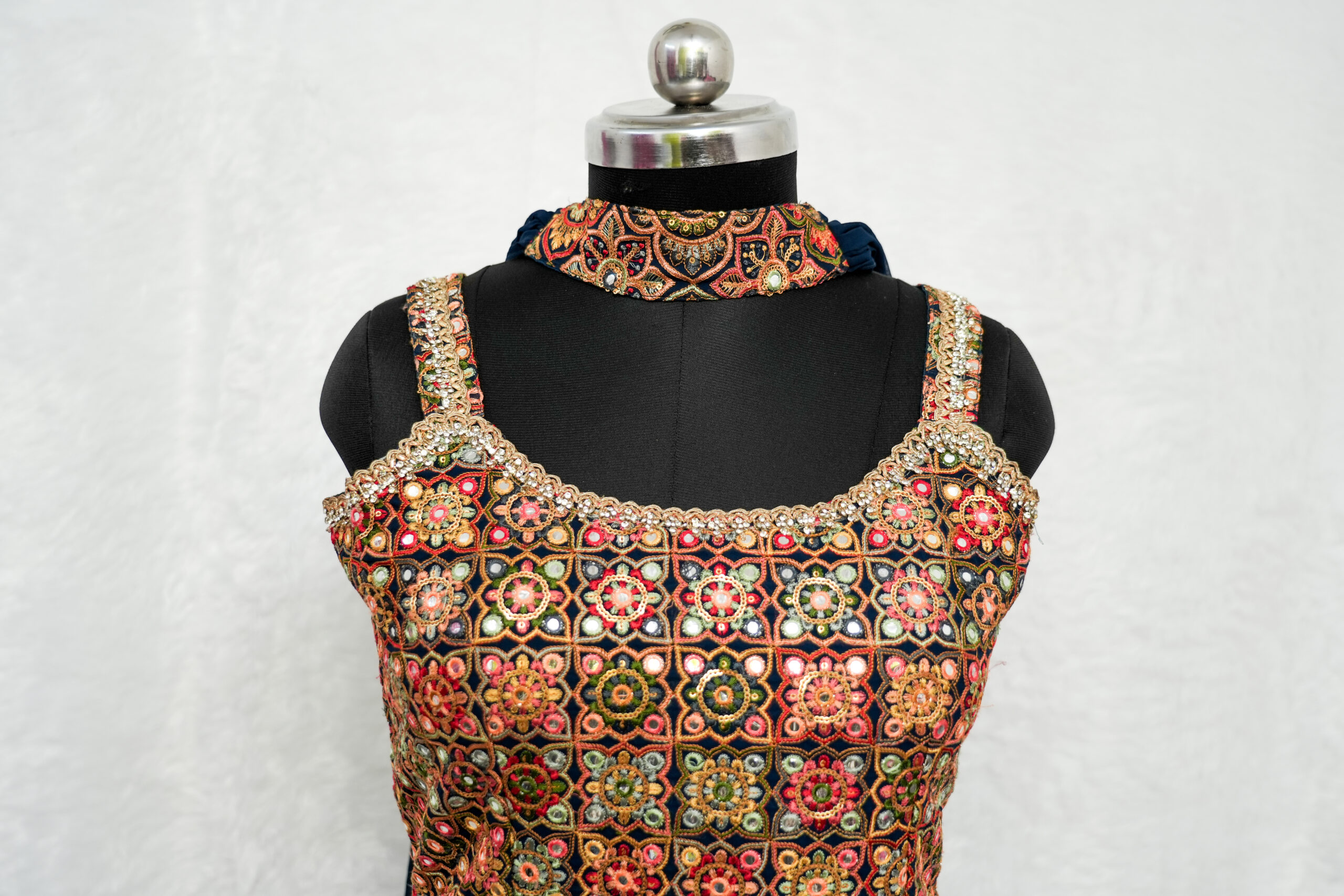 Dark blue sharara set - Image 7