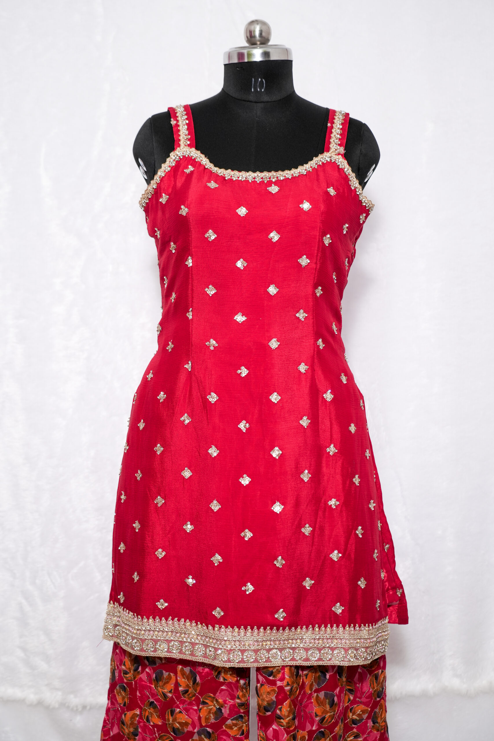 Crimson red palazzo set - Image 4