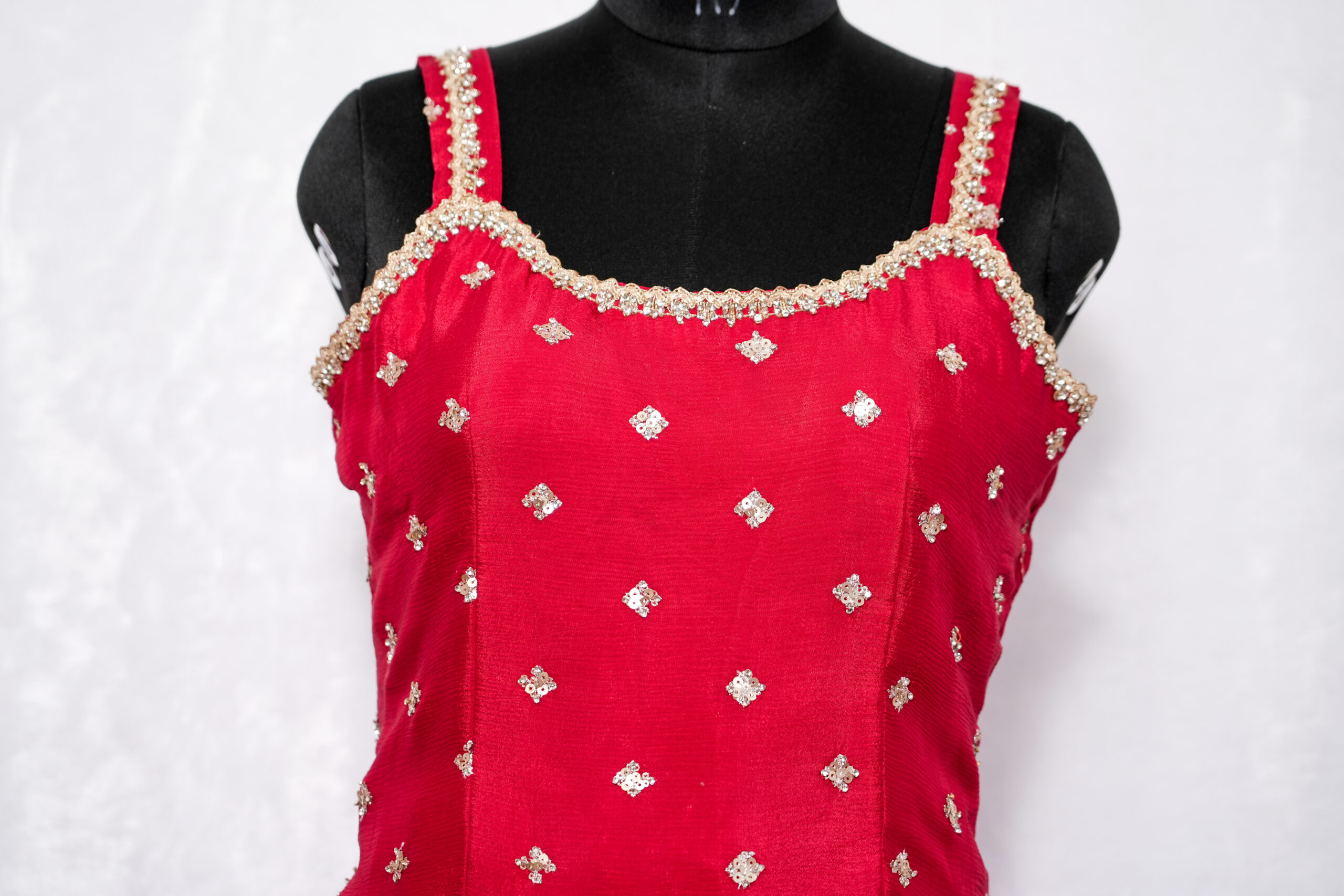 Crimson red palazzo set - Image 3