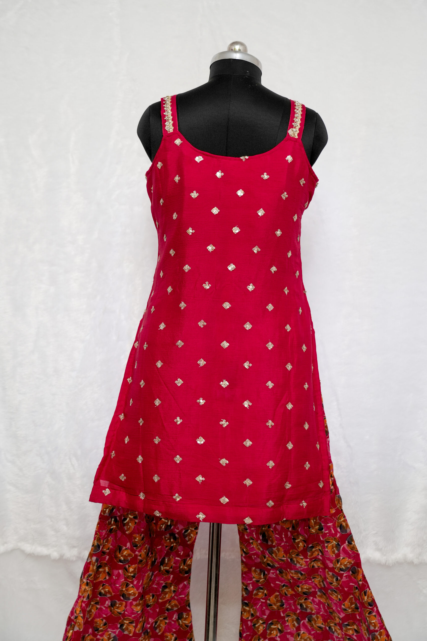 Crimson red palazzo set - Image 6