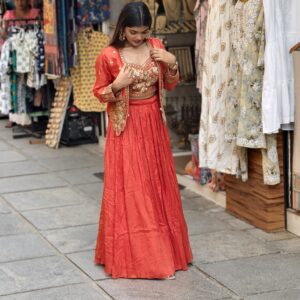 Crimson 3 peice lehanga set