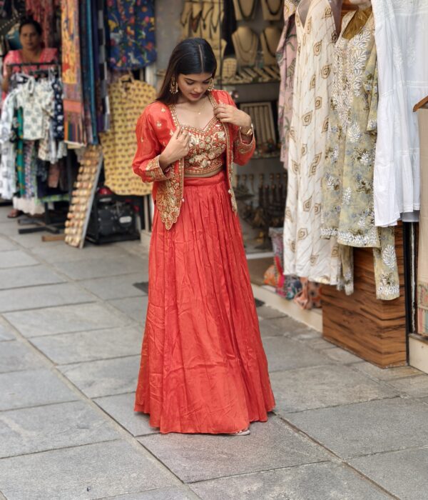 Crimson 3 peice lehanga set