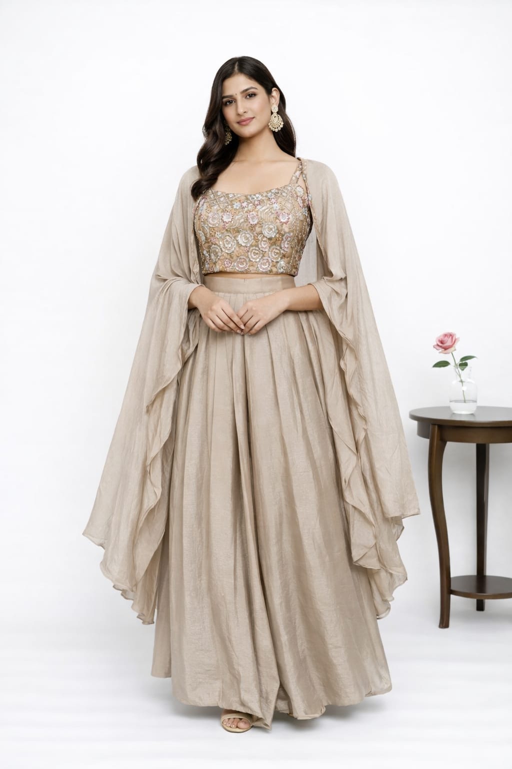 Grey Chinnon Cape Set