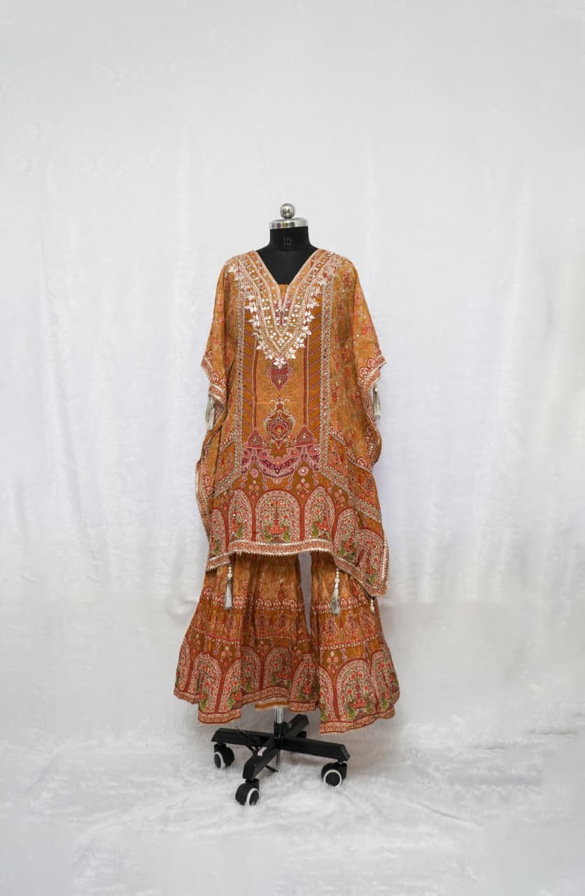 Elegant Yellow Kaftan Set - Image 3