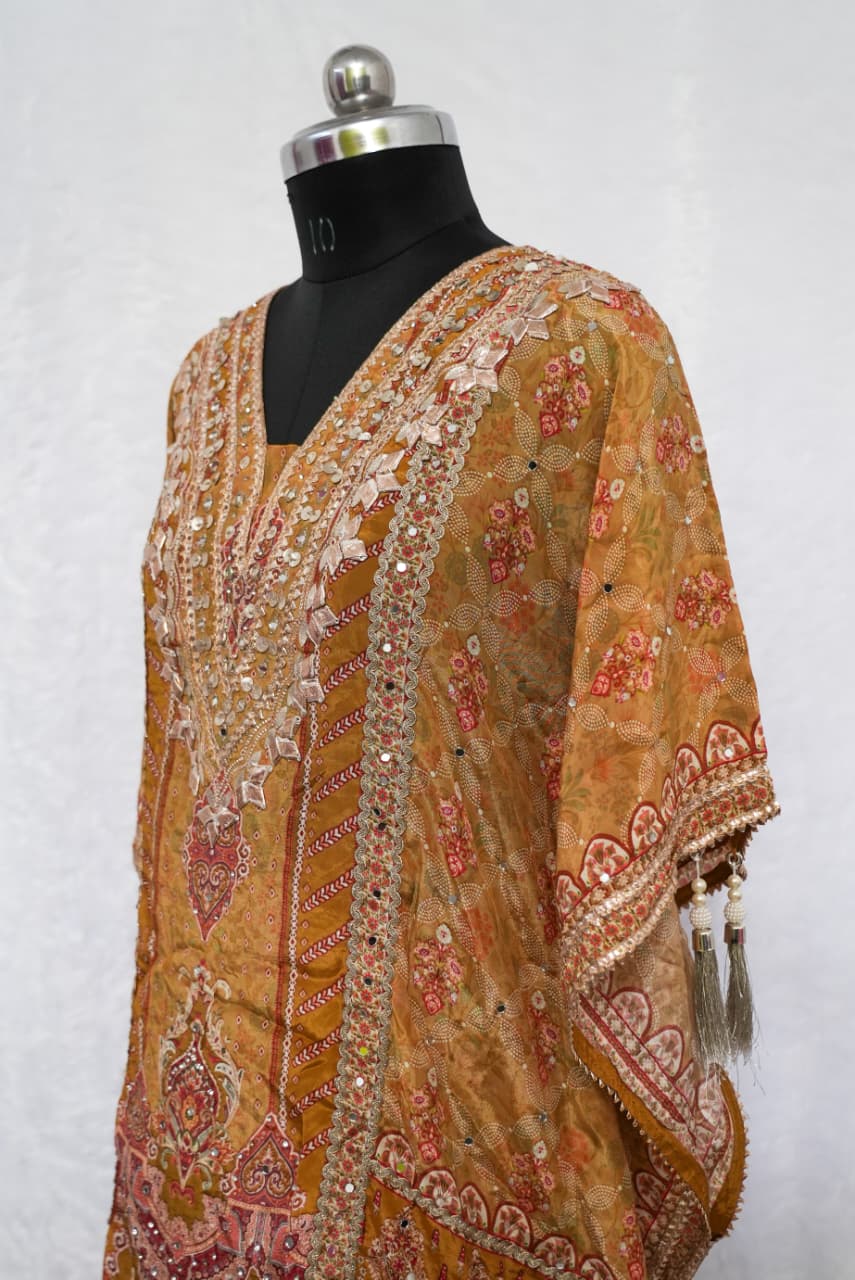 Elegant Yellow Kaftan Set - Image 2