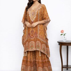 Elegant Yellow Kaftan Set