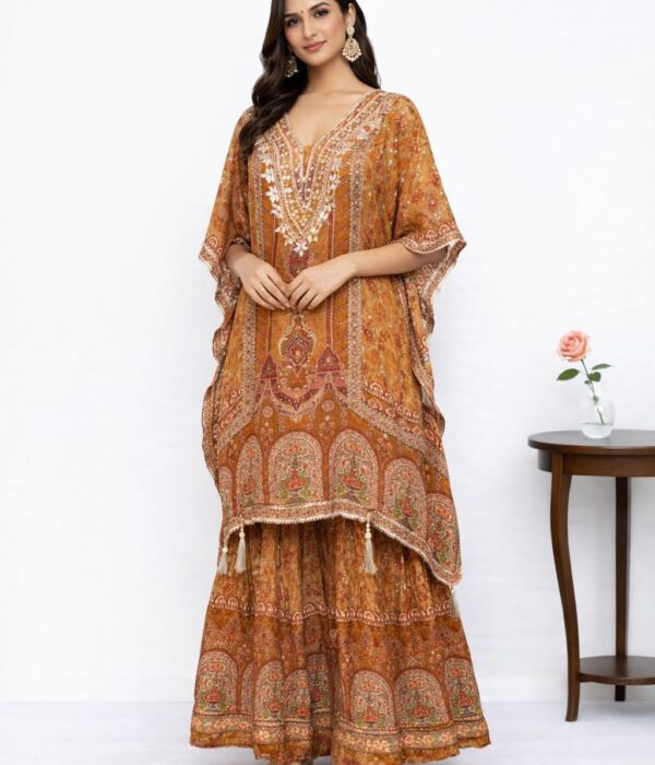 Elegant Yellow Kaftan Set