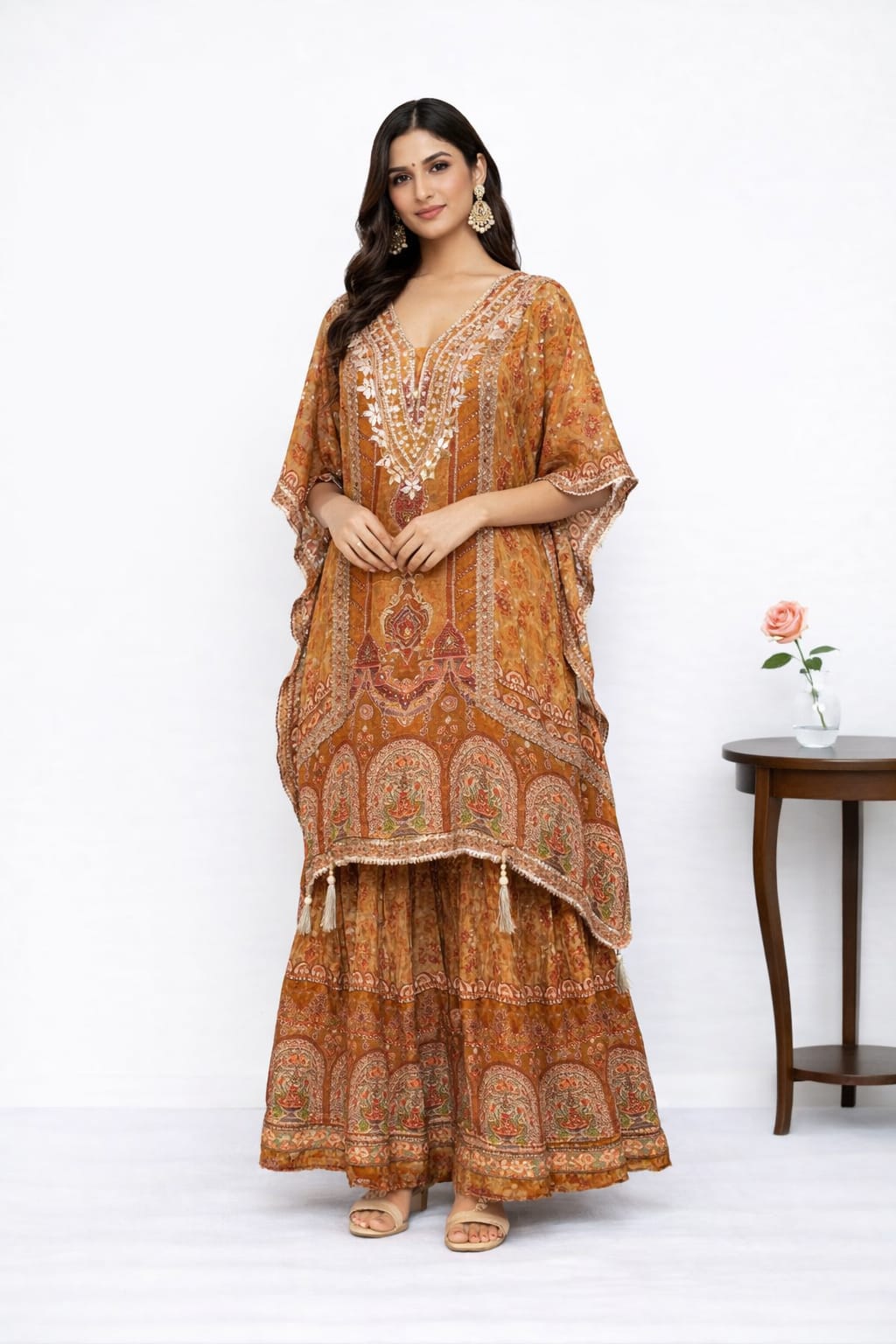 Elegant Yellow Kaftan Set