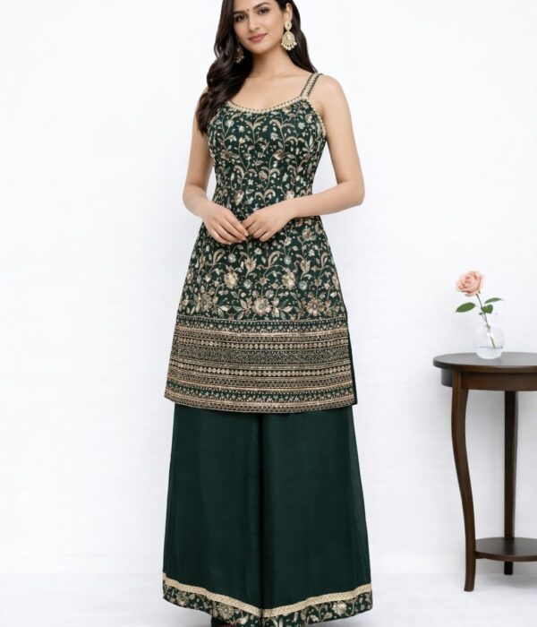 Elegant Green Palazzo Set 