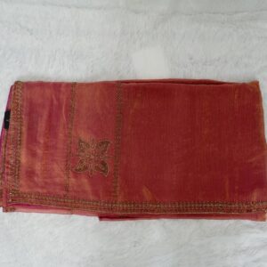 Designer Rust Orange Saree with Blouse