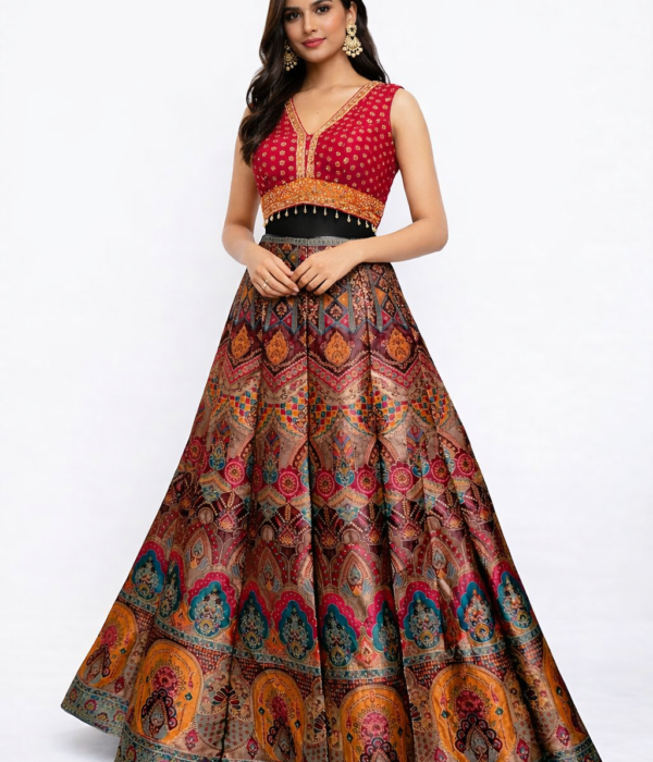 Premium Banarasi Jacquard Silk lehanga set